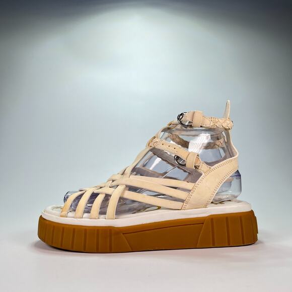 Sam Edelman Geana White Braided Strap Platform Gladiator Sandal Women's Sz 7.5M - Picture 4 of 9